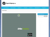 Screenshot des Blogs Flugradar