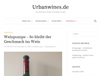 Screenshot des Blogs Urbanwines.de