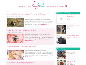 Screenshot des Blogs Katzeo.de