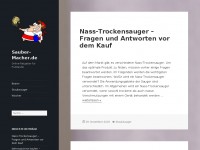 Screenshot des Blogs Sauber-Macher.de – Online-Ratgeber für Putzteufel