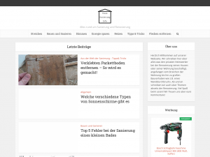 Screenshot des Blogs Haus Sanierung Info