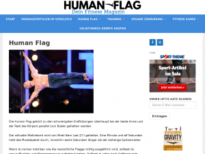 Screenshot des Blogs Human Flag