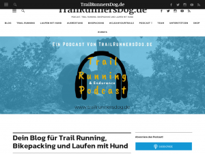 Screenshot des Blogs TrailRunnersDog