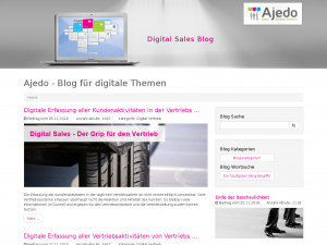 Screenshot des Blogs Ajedo – Digital Sales Blog