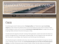 Screenshot des Blogs Vermögensaufbau für Anfänger