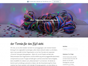 Screenshot des Blogs JGA Alex – die Planung des besten Junggesellinnenabschiedes ever