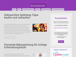 Screenshot des Blogs Zwergenseite