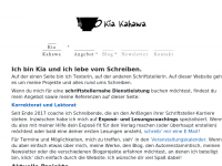 Screenshot des Blogs Kia Kahawa