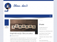 Screenshot des Blogs Show, don’t Tell