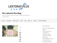 Screenshot des Blogs Lektorat Plus Blog