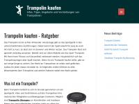 Screenshot des Blogs Trampolin kaufen