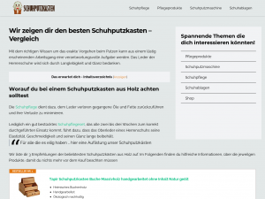 Screenshot des Blogs Schuhputzkasten