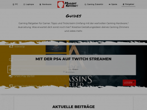 Screenshot des Blogs Mugens Reviews