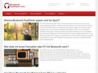 Screenshot des Blogs Bluetooth Kopfhörer Test