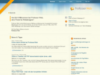 Screenshot des Blogs ProfessorWeb – Das Webdesigner Portal & Blog