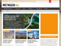 Screenshot des Blogs Mietwagen.Tips – Mietwagen Ratgeber und Preisvergleich