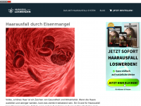 Screenshot des Blogs Haarausfall loswerden