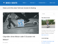 Screenshot des Blogs Bike & Skate