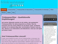 Screenshot des Blogs Trinkwasserfilter – Qualitätsvolle Empfehlungen!