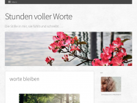 Screenshot des Blogs Stunden voller Worte