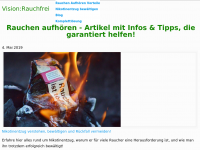 Screenshot des Blogs Vision:Rauchfrei