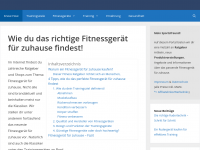 Screenshot des Blogs Fitnessgerät für zuhause