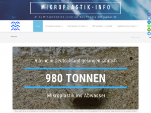 Screenshot des Blogs Mikroplastik-Info