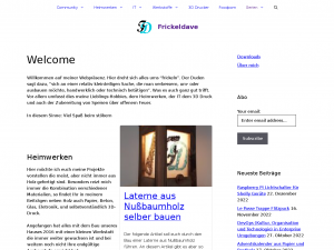 Screenshot des Blogs Frickeldave.de