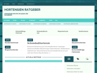 Screenshot des Blogs Hortensien Ratgeber