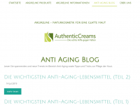 Screenshot des Blogs Authentic Creams