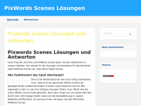 Screenshot des Blogs PixWords Scenes Lösugen