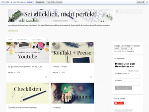 Screenshot des Blogs Sei glücklich, nicht perfekt!