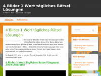Screenshot des Blogs 4 Bilder 1 Wort Rätsel