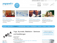 Screenshot des Blogs yogapad.de Yoga-Vidya Blog