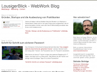 Screenshot des Blogs LousigerBlick WebWork Blog