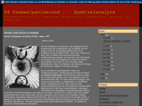Screenshot des Blogs 24 frames/per/second ::: Spektralanalyse