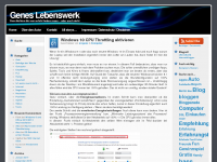 Screenshot des Blogs Genes Lebenswerk