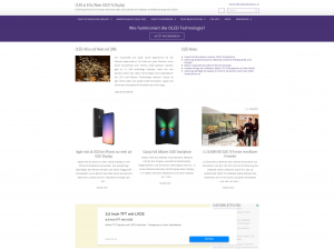 Screenshot des Blogs OLED News und Infos