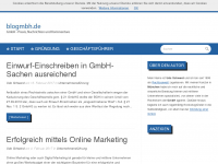 Screenshot des Blogs GmbH – Praxis, Nachrichten und Kommentare