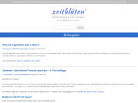 Screenshot des Blogs Zeitblueten