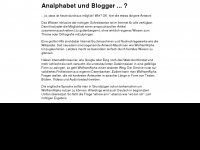 Screenshot des Blogs Analphablogger