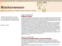 Screenshot des Blogs Maskenwesen