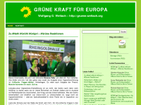 Screenshot des Blogs Grüne Kraft für Europa