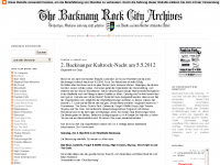 Screenshot des Blogs The Backnang Rock City Archives