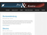 Screenshot des Blogs Pro und Contra