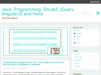 Screenshot des Blogs Java, Webprogrammierung, Linux und mehr