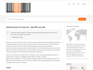 Screenshot des Blogs Datenwachschutz Blog