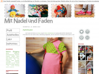 Screenshot des Blogs Mit Nadel und Faden