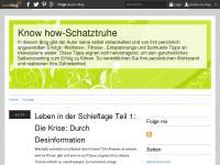 Screenshot des Blogs Know how-Schatztruhe