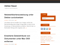 Screenshot des Blogs Adrian Sauer